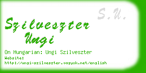 szilveszter ungi business card